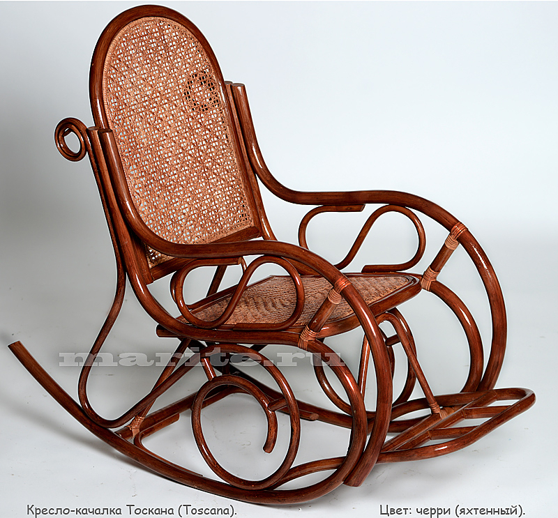 Кресло-маятник Неаполь Модель 12 (Орех-эмаль/Ткань Крем)