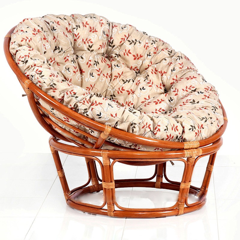 Плетеное мягкое кресло из ротанга Папасан