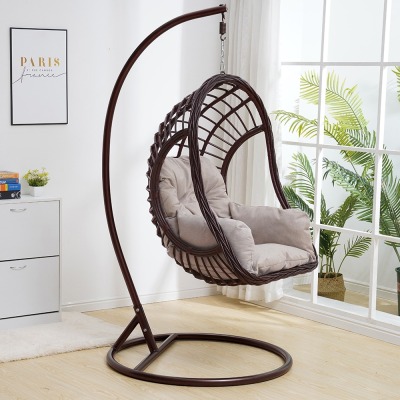 Подвесное кресло качели плетёное Жаде 78 х 115 (цвет: шоколад) - вид 3 миниатюра