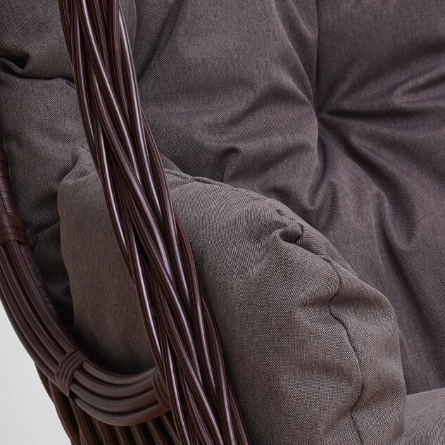 Подвесное кресло качели плетёное Жаде 78 х 115 (цвет: шоколад) - вид 7 миниатюра