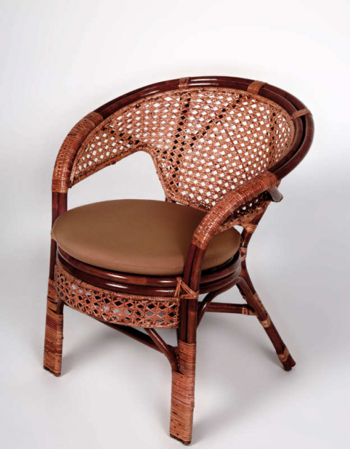 Кресло из натурального ротанга Пеланги (Pelangi) (цвет: черри) - вид 1 миниатюра