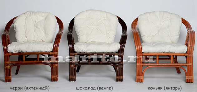 Комплект мебели из натурального ротанга Маркос (Marcos) тройного плетения (цвет: черри) - вид 19 миниатюра