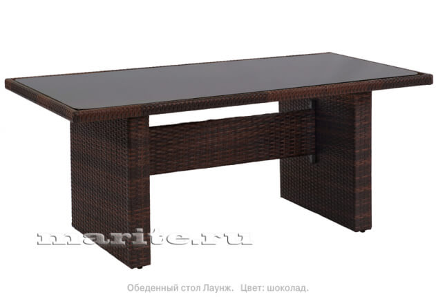 Комплект мебели из искусственного ротанга Лаунж-L (Lounge-L) (цвет: шоколад) (подушки: коричневые) - вид 11 миниатюра