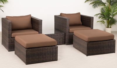 Комплект из искусственного ротанга Лаунж Релакс Дуэт (Lounge Relax Duet) (цвет: шоколад) (подушки: коричневые) - вид 1 миниатюра