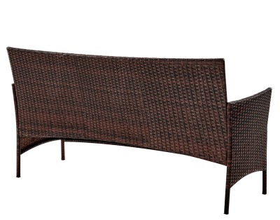 Диван 3-х местный из искусственного ротанга Киото диван-3 (Kioto sofa-3) (цвет: шоколад) (подушка: коричневая) - вид 1 миниатюра
