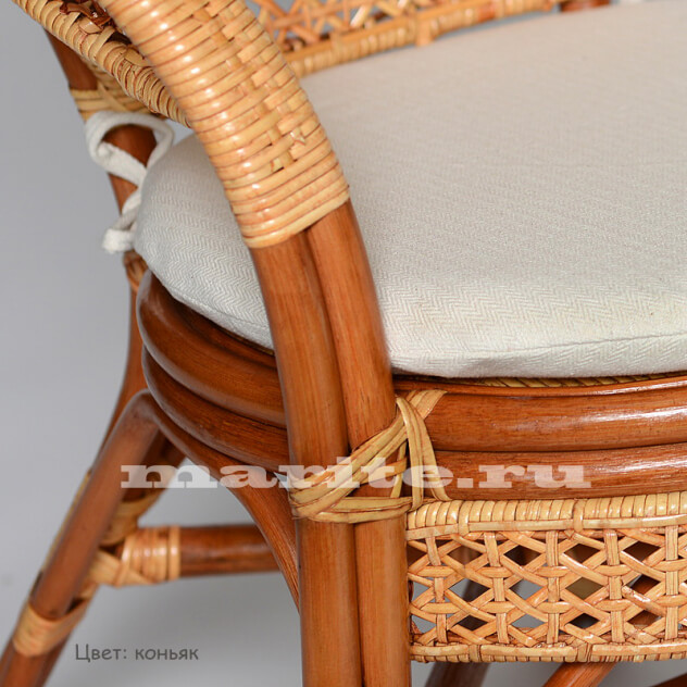 Кофейный комплект мебели из натурального ротанга Пеланги-Дуэт (Pelangi-Due) (цвет: коньяк) - вид 1 миниатюра